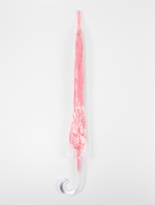 Зонт - трость полуавтоматический «Кружево», 8 спиц, R=40/58 см, d=80 см, розовый, прозрачный - Фото 5