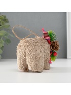 Фигурка-подвеска новогодняя «Мишка с ёлочным венком на шее», 11.5×5.5×8 см - фото 6532258