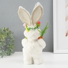Сувенир "Белый зайка с морковкой" 12х11х22,5 см - Фото 4