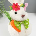 Сувенир "Белый зайка с морковкой" 12х11х22,5 см - Фото 5
