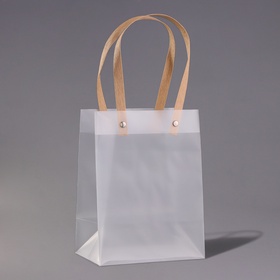 Пакет подарочный PP, прозрачный, матовый, 15×10×20 см