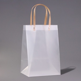 Пакет подарочный PP, прозрачный, матовый, 20?16?30 см (комплект 10 шт)