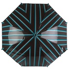Зонт - трость полуавтоматический «Полосы», 8 спиц, R = 54/60 см, D = 120 см, цвет серый/зелёный - фото 11515344