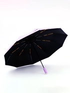 Зонт автоматический «Однотон», с фонарем, 3 сложения, 10 спиц, R=51/58 см, d=102 см, сиреневый - Фото 3