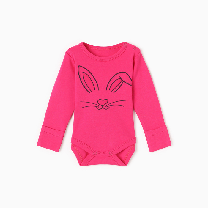 Боди детское, цвет малиновый, рост 80 (9-12 мес) - Фото 1