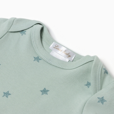 Боди детское, цвет мятный, рост 62 см (1-3 мес)