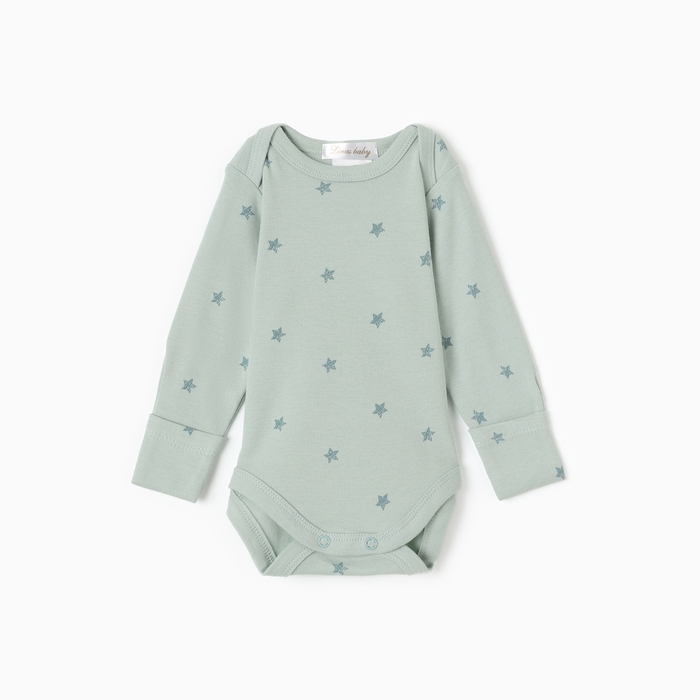 Боди детское, цвет мятный, рост 68 см (3-6 мес) - Фото 1