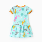 Платье для девочки, цвет мятный/зверята, рост 92 см - фото 24528461
