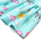 Платье для девочки, цвет мятный/зверята, рост 110 см - фото 24528475