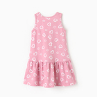 Платье для девочки, цвет розовый/сердечки, рост 98 см - фото 24528499