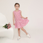 Платье для девочки, цвет розовый/сердечки, рост 104 см - фото 26328383
