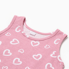 Платье для девочки, цвет розовый/сердечки, рост 116 см - фото 24528509