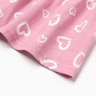 Платье для девочки, цвет розовый/сердечки, рост 116 см - фото 24528510