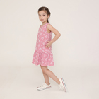 Платье для девочки, цвет розовый/сердечки, рост 116 см - фото 25521590