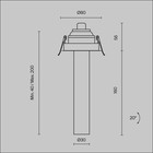 Светильник встраиваемый Technical C140RS-L200-7W3K-B, LED, 7 Вт, 30х30х216 мм, 460 Лм, 3000К, чёрный - Фото 10