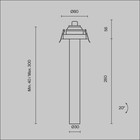 Светильник встраиваемый Technical C140RS-L300-7W3K-BBS, LED, 7 Вт, 30х30х316 мм, 460 Лм, 3000К, чёрный, латунь - Фото 10