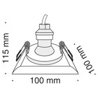 Светильник встраиваемый Technical DL007-1-01-W, GU10, 1х35 Вт, 100х100х115 мм, белый - Фото 2