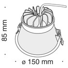 Светильник встраиваемый Technical DL039-L15W3K, LED, 14 Вт, 150х150х85 мм, 750 Лм, 3000К, белый - Фото 2