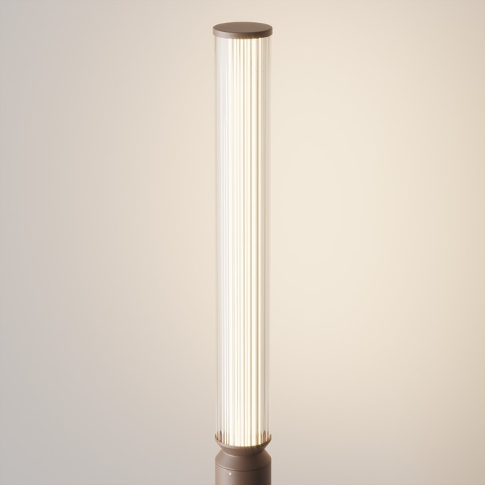 Светильник ландшафтный Outdoor O593FL-L20BR3K, LED, 20 Вт, 75х75х1986 мм, 1500 Лм, 3000К, 2835, коричневый - фото 1928667130