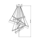 Светильник подвесной Maytoni MOD016PL-L96GK, LED, 90 Вт, 1010х3200 мм, 2900 Лм, золото - Фото 6