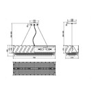Светильник подвесной Maytoni MOD017PL-04BS, E14, 4х40 Вт, 700х220х780 мм, латунь - Фото 3