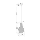Светильник подвесной Maytoni P054PL-01B, E27, 1х40 Вт, 250х250х1500 мм, чёрный - Фото 3