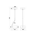 Светильник подвесной Technical MOD072PL-L8W3K, LED, 8 Вт, 106х90х1000 мм, 750 Лм, 3000К, белый - Фото 2