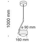 Светильник подвесной Technical MOD072PL-L8W3K, LED, 8 Вт, 106х90х1000 мм, 750 Лм, 3000К, белый - Фото 5