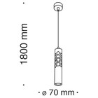 Светильник подвесной Technical P037PL-L11W4K, LED, 11 Вт, 50х50х250 мм, 600 Лм, 4000К, белый - Фото 6