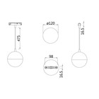 Трековый светильник подвесной Technical TR018-2-10W3K-W, LED, 10 Вт, 120х120х610 мм, 1000 Лм, 3000К, белый - Фото 3