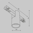 Трековый светильник Technical TR122-2-7W3K-B, LED, 7 Вт, 193х53х104 мм, 370 Лм, 3000К, чёрный - Фото 8