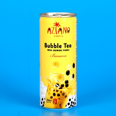 Чай молочный "Aziano tea", банан с жев. шариками из конжака, 250 мл