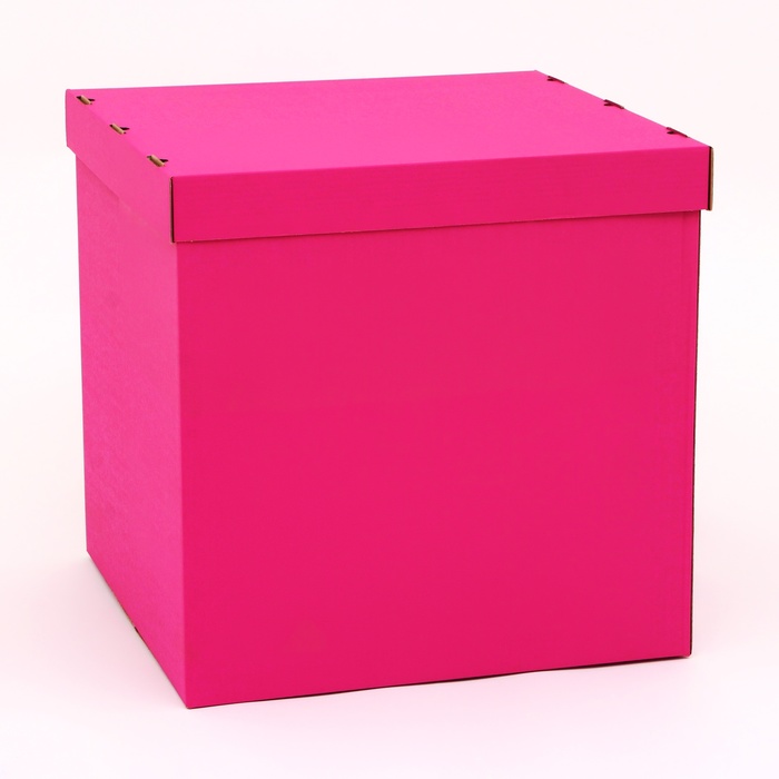 Коробка для воздушных шаров, Розовая 60 х 60 х 60 см - Фото 1