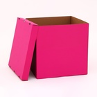 Коробка для воздушных шаров, Розовая 60 х 60 х 60 см - Фото 4