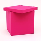 Коробка для воздушных шаров, Розовая 60 х 60 х 60 см - Фото 5