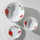 Сервиз столовый Доляна «Бархатная роза», 37 предметов, стеклокерамика, белый - Фото 3