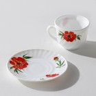 Сервиз столовый Доляна «Бархатная роза», 37 предметов, стеклокерамика, белый - Фото 5