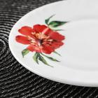 Тарелка десертная «Бархатная роза», d=15 см, стеклокерамика, цвет белый 10627485