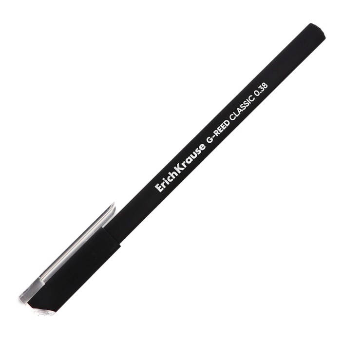 Ручка гелевая ErichKrause G-Reed Stick Classic узел 0.38 мм, чернила черные, длина непрерывной линии 900 м