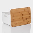 Контейнер для хранения с крышкой и ручками LaDо́m «Натурэль», 15.3 л, 36×25×16.5 см, пластик, белый - Фото 5