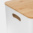 Контейнер для хранения с крышкой и ручками LaDо́m «Натурэль», 22.05 л, 36×25×24.5 см, пластик, белый - Фото 4