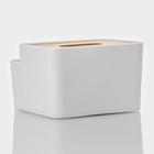 Салфетница - органайзер LaDom «Натурэль», 2.4 л, 15.5×15.5×10 см, пластик, белый - Фото 7