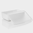 Контейнер для хранения с крышкой LaDom «Лёгкость», 3.74 л, 26×18×8 см, пластик, белый - Фото 4