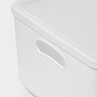 Контейнер для хранения с крышкой LaDо́m «Лёгкость», 36×26×16 см, пластик, белый - Фото 4