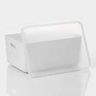 Контейнер для хранения с крышкой LaDо́m «Лёгкость», 36×26×16 см, пластик, белый - Фото 5