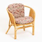 Набор садовой мебели Bahama Wicker: 2 кресла, стол, ротанг светлый, подушки с узором - фото 24599648