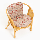 Набор садовой мебели Bahama Wicker: 2 кресла, стол, ротанг светлый, подушки с узором - фото 24599649