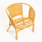 Набор садовой мебели Bahama Wicker: 2 кресла, стол, ротанг светлый, подушки с узором - фото 24599650