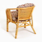 Набор садовой мебели Bahama Wicker: 2 кресла, стол, ротанг светлый, подушки с узором - фото 24599653