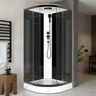 Душ.кабина Domani-Spa Delight Slim 99, поддон 15см, черные стенки, 90х90 см 10513686